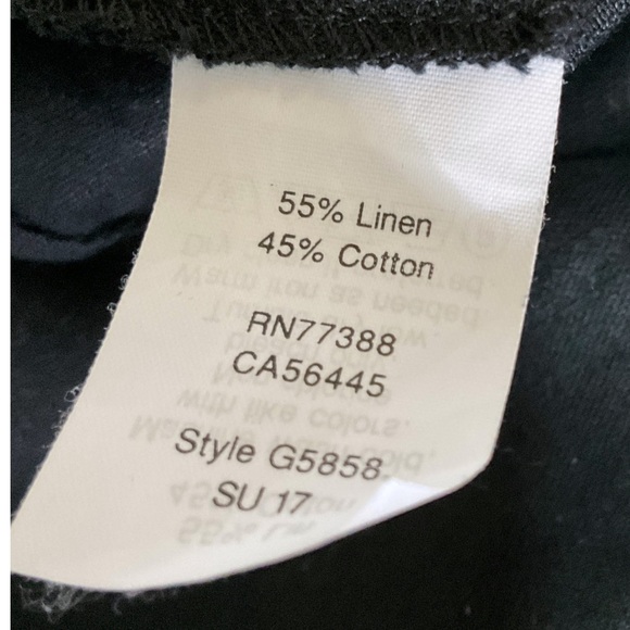 J Crew Factory Peplum Top Sz 4 Linen Blend Sleeveless Black Coastal Resortwear - Picture 9 of 9